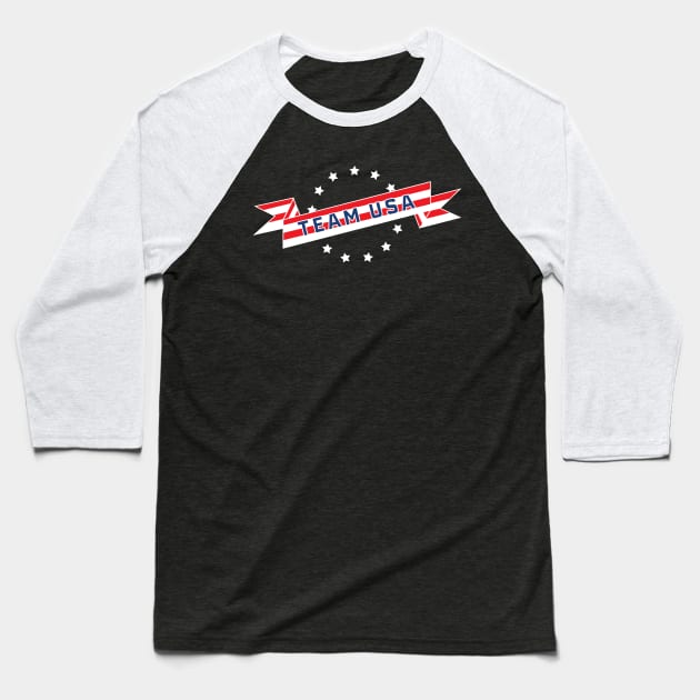 Stars and Stripes Team USA Baseball T-Shirt by MAS Design Co